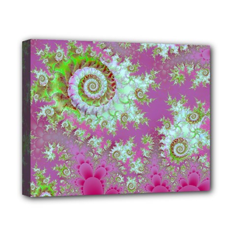 Raspberry Lime Surprise, Abstract Sea Garden  Canvas 10  x 8  (Framed) from ArtsNow.com