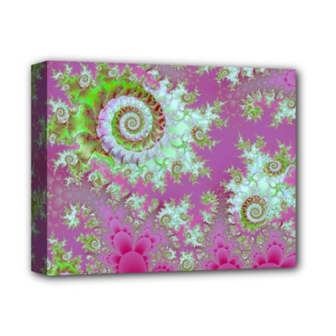 Raspberry Lime Surprise, Abstract Sea Garden  Deluxe Canvas 14  x 11  (Framed) from ArtsNow.com