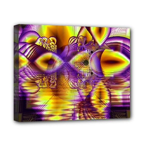 Golden Violet Crystal Palace, Abstract Cosmic Explosion Canvas 10  x 8  (Framed) from ArtsNow.com