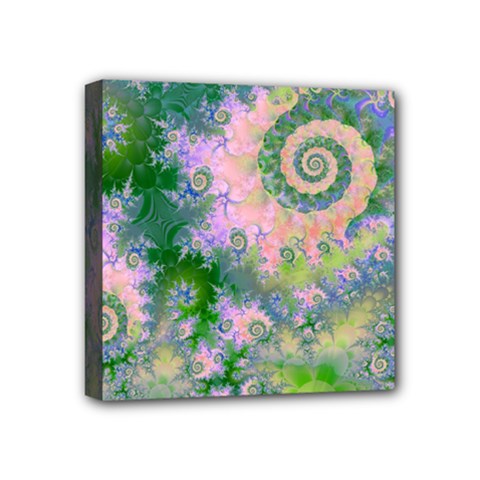 Rose Apple Green Dreams, Abstract Water Garden Mini Canvas 4  x 4  (Framed) from ArtsNow.com