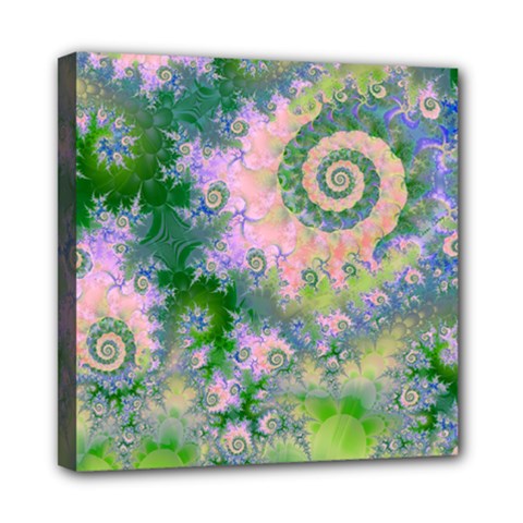 Rose Apple Green Dreams, Abstract Water Garden Mini Canvas 8  x 8  (Framed) from ArtsNow.com