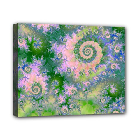 Rose Apple Green Dreams, Abstract Water Garden Canvas 10  x 8  (Framed) from ArtsNow.com