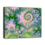 Rose Apple Green Dreams, Abstract Water Garden Canvas 14  x 11  (Framed)