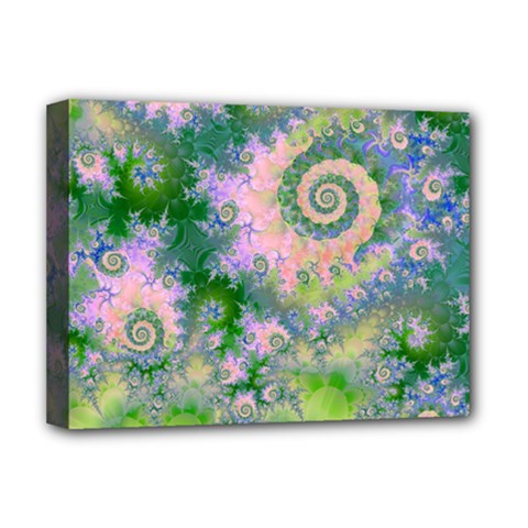 Rose Apple Green Dreams, Abstract Water Garden Deluxe Canvas 16  x 12  (Framed)  from ArtsNow.com