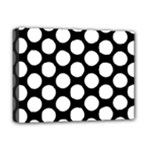 Black And White Polkadot Deluxe Canvas 16  x 12  (Framed) 