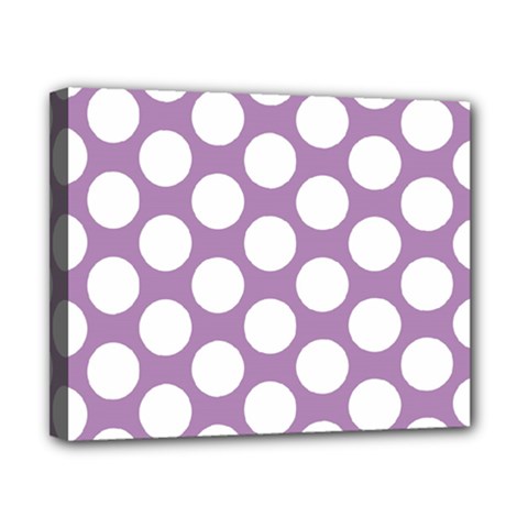 Lilac Polkadot Canvas 10  x 8  (Framed) from ArtsNow.com