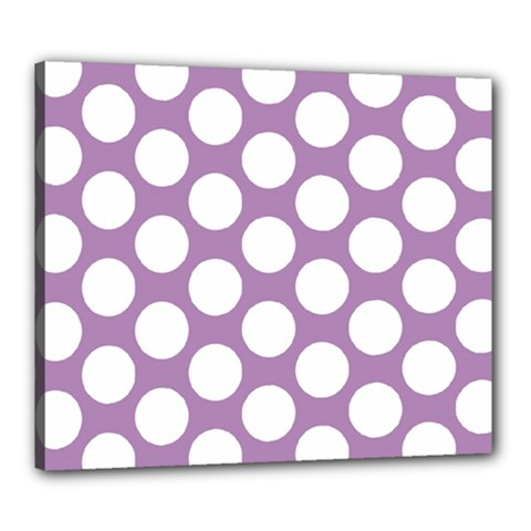 Lilac Polkadot Canvas 24  x 20  (Framed) from ArtsNow.com