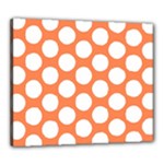 Orange Polkadot Canvas 24  x 20  (Framed)