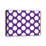 Purple Polkadot Mini Canvas 7  x 5  (Framed)