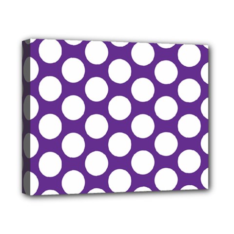 Purple Polkadot Canvas 10  x 8  (Framed) from ArtsNow.com