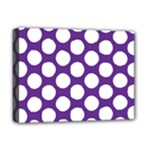 Purple Polkadot Deluxe Canvas 16  x 12  (Framed) 