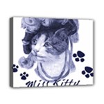 Miss Kitty blues Canvas 10  x 8  (Framed)