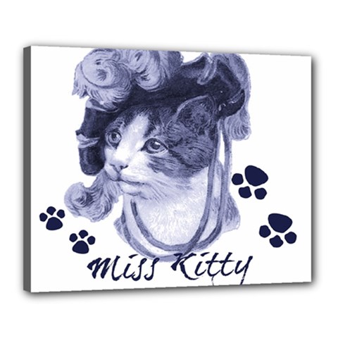 Miss Kitty blues Canvas 20  x 16  (Framed) from ArtsNow.com