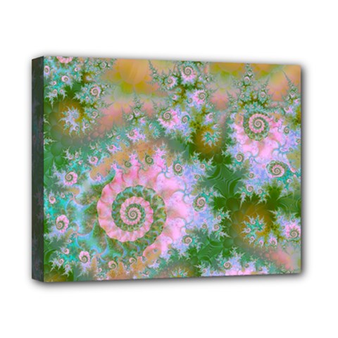 Rose Forest Green, Abstract Swirl Dance Canvas 10  x 8  (Framed) from ArtsNow.com