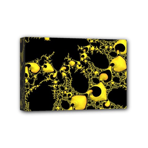 Special Fractal 04 Yellow Mini Canvas 6  x 4  (Framed) from ArtsNow.com