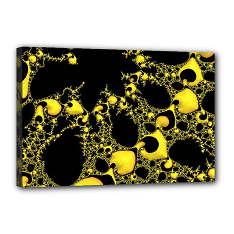 Special Fractal 04 Yellow Canvas 18  x 12  (Framed) from ArtsNow.com