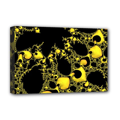 Special Fractal 04 Yellow Deluxe Canvas 18  x 12  (Framed) from ArtsNow.com