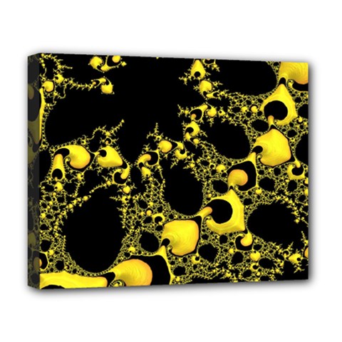 Special Fractal 04 Yellow Deluxe Canvas 20  x 16  (Framed) from ArtsNow.com