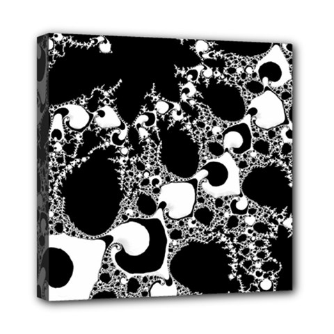 Special Fractal 04 B&w Mini Canvas 8  x 8  (Framed) from ArtsNow.com