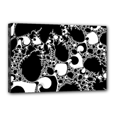 Special Fractal 04 B&w Canvas 18  x 12  (Framed) from ArtsNow.com