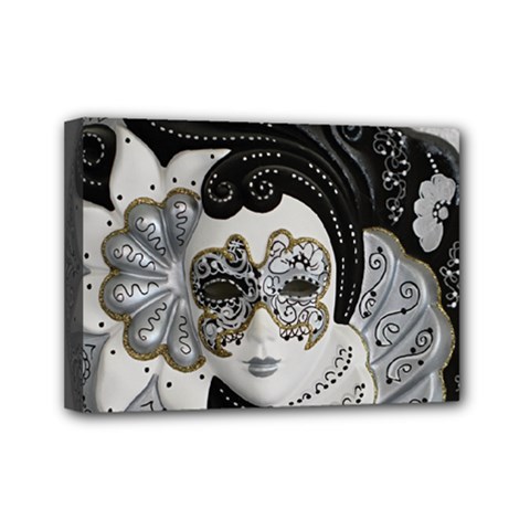 Venetian Mask Mini Canvas 7  x 5  (Framed) from ArtsNow.com