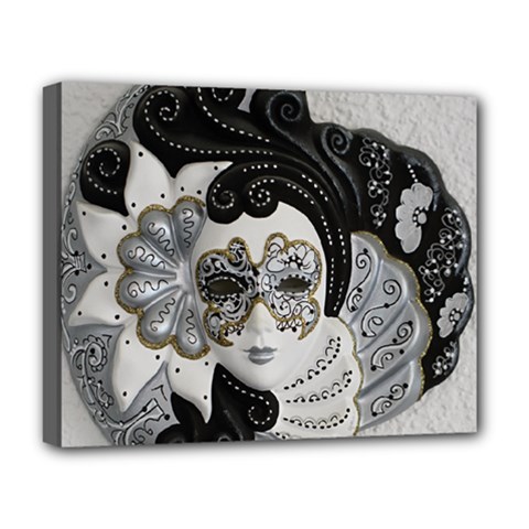 Venetian Mask Deluxe Canvas 20  x 16  (Framed) from ArtsNow.com