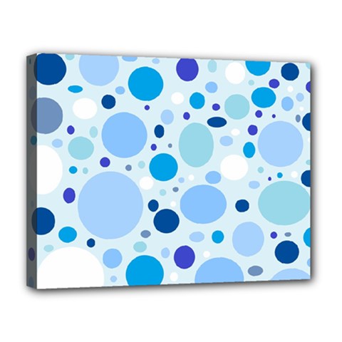 Bubbly Blues Canvas 14  x 11  (Framed) from ArtsNow.com