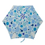 Bubbly Blue Dots Mini Folding Umbrella