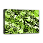 Retro Green Abstract Deluxe Canvas 18  x 12  (Framed)