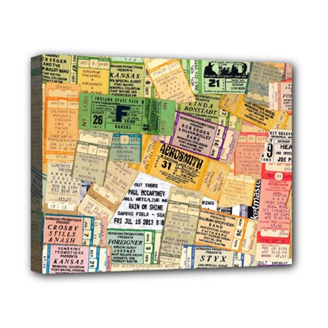 Retro Concert Tickets Canvas 10  x 8  (Framed) from ArtsNow.com