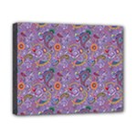 Purple Paisley Canvas 10  x 8  (Framed)