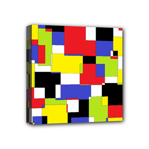 Mod Geometric Mini Canvas 4  x 4  (Framed) from ArtsNow.com