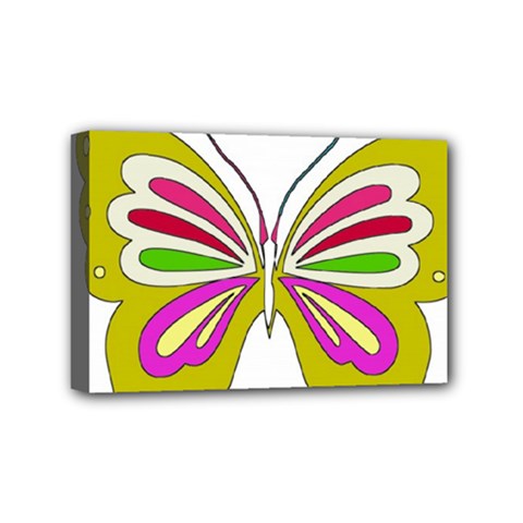 Color Butterfly  Mini Canvas 6  x 4  (Framed) from ArtsNow.com