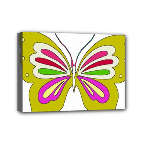 Color Butterfly  Mini Canvas 7  x 5  (Framed) from ArtsNow.com