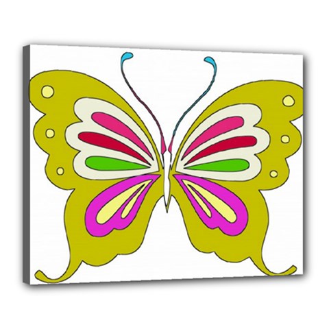 Color Butterfly  Canvas 20  x 16  (Framed) from ArtsNow.com