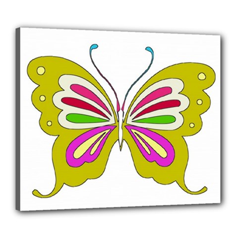 Color Butterfly  Canvas 24  x 20  (Framed) from ArtsNow.com