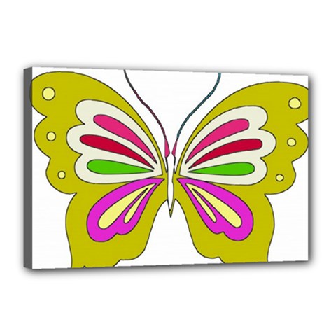 Color Butterfly  Canvas 18  x 12  (Framed) from ArtsNow.com