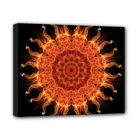 Flaming Sun Canvas 10  x 8  (Framed) from ArtsNow.com