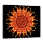 Flaming Sun Canvas 24  x 20  (Framed)