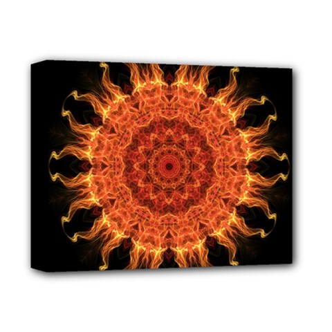 Flaming Sun Deluxe Canvas 14  x 11  (Framed) from ArtsNow.com