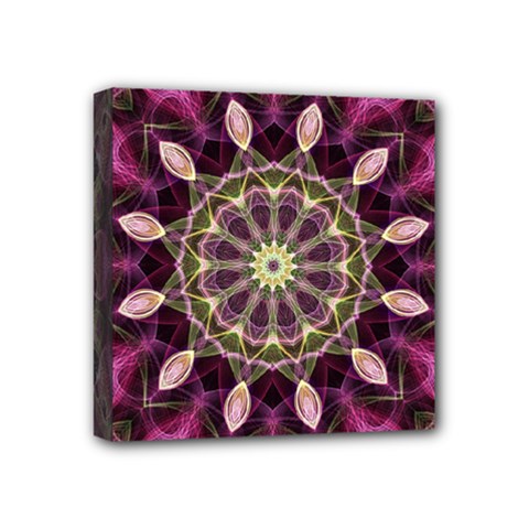 Purple Flower Mini Canvas 4  x 4  (Framed) from ArtsNow.com