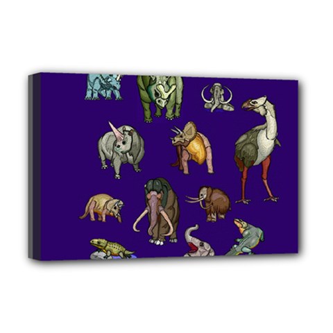 Dino Family 1 Deluxe Canvas 18  x 12  (Framed) from ArtsNow.com