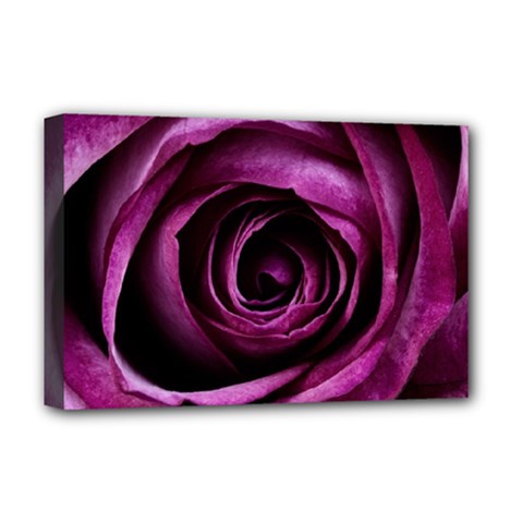 Deep Purple Rose Deluxe Canvas 18  x 12  (Framed) from ArtsNow.com