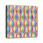 Rainbow Waves Mini Canvas 6  x 6  (Framed)