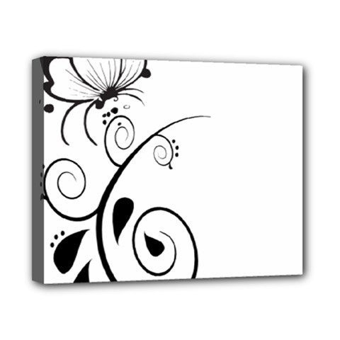 Floral Butterfly Design Canvas 10  x 8  (Framed) from ArtsNow.com