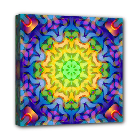 Psychedelic Abstract Mini Canvas 8  x 8  (Framed) from ArtsNow.com