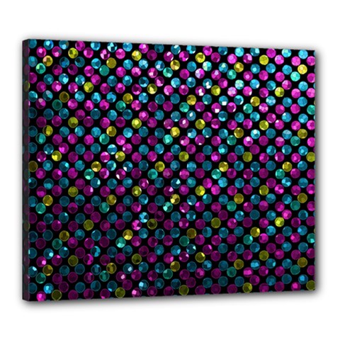 Polka Dot Sparkley Jewels 2 Canvas 24  x 20  (Framed) from ArtsNow.com