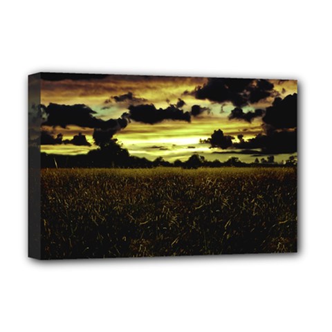 Dark Meadow Landscape  Deluxe Canvas 18  x 12  (Framed) from ArtsNow.com