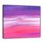 Abstract In Pink & Purple Canvas 24  x 20  (Framed)