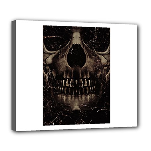 Skull Poster Background Deluxe Canvas 24  x 20  (Framed) from ArtsNow.com